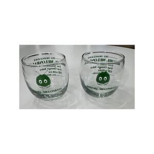2 Midori Melon Ball Cocktail Recipe Drink Glasses 8oz Vintage